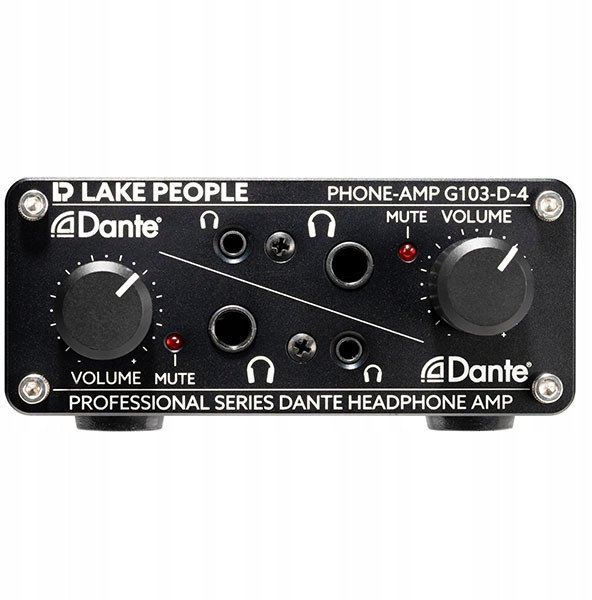 Përforcues kufjesh Lake People G103-D4 Dante, rregullim gain, profesional