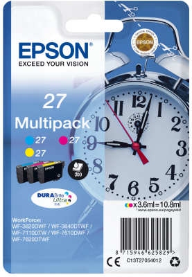 Ngjyrë Epson Multipack 27 DURABrite Ultra, 3 ngjyra