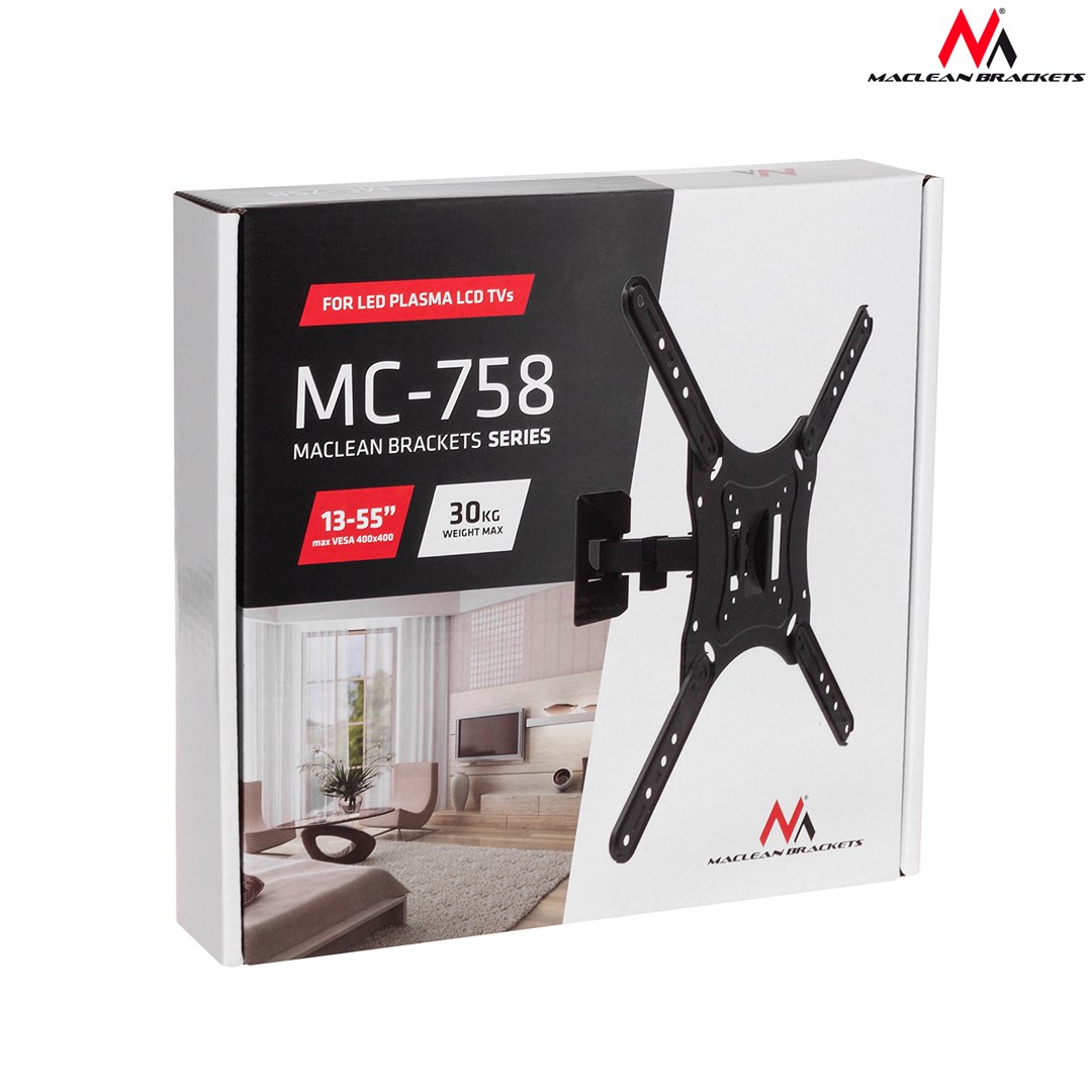Mbajtëse për TV/monitor Maclean MC-758, 13-55", e zezë