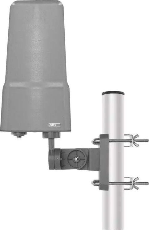 Antena e jashtme EMOS VILLAGE FLIPP V200, DVB T2, DAB, filtër LTE 4G 5G, gri