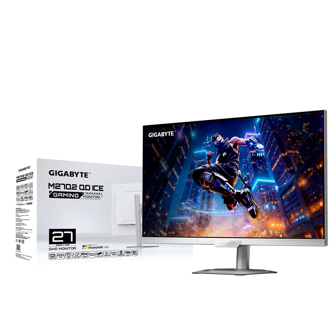 Monitor GIGABYTE M27Q2 QD ICE, 27”, QHD, 200Hz, i bardhë