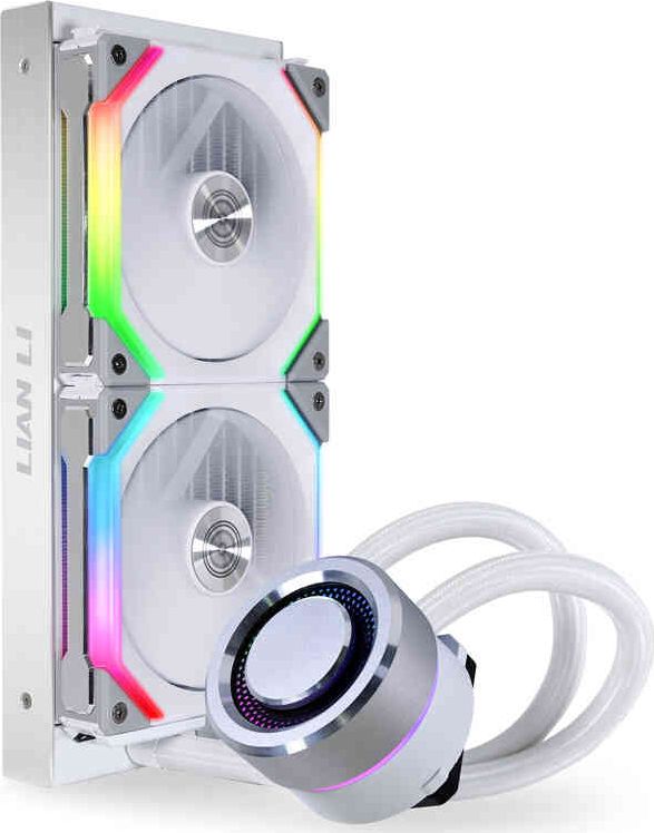 Ftohës uji për CPU Lian Li Galahad 240 SL V2, radiator 240mm, ARGB, i bardhë