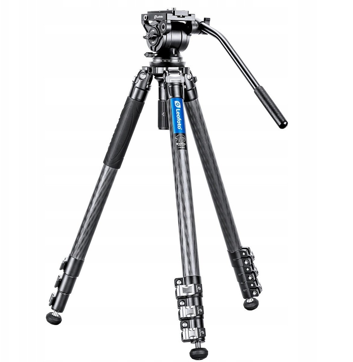 Trekëmbësh video Leofoto LVM-324C BV-10, fibrë karboni, tas 75mm, me kokë fluide