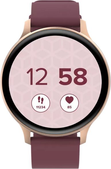 Smartwatch Canyon Badian SW-68, ekran LCD, rrip silikoni, burgundy