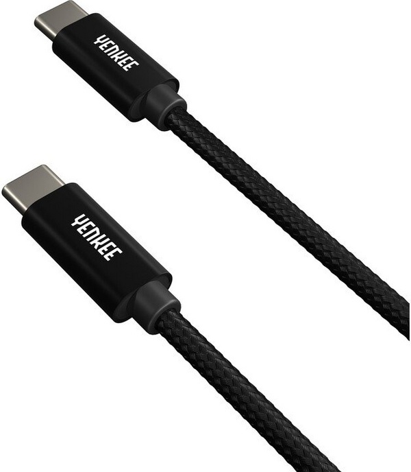 Kabllo YENKEE YCU C102 BK USB-C, 60W, 2m, e zezë