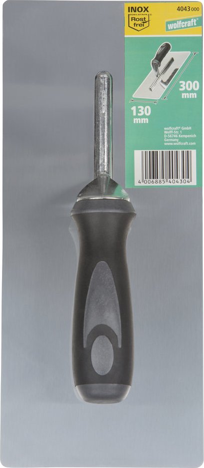 Mistri rrafshues Wolfcraft INOX, 300x120 mm, dorezë plastike