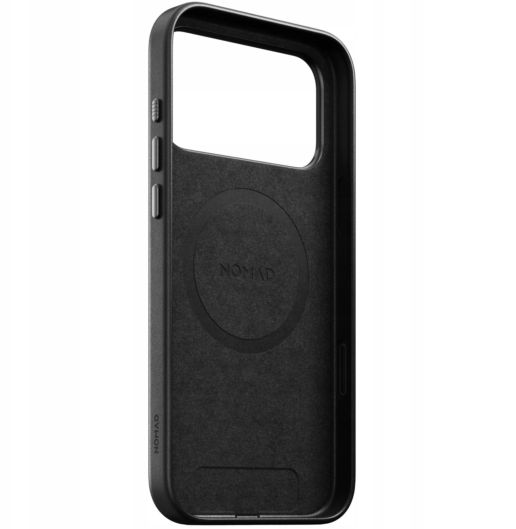 Kapak telefoni Nomad Traditional Leather, për iPhone 17 Pro, lëkurë natyrale, me MagSafe, i zi