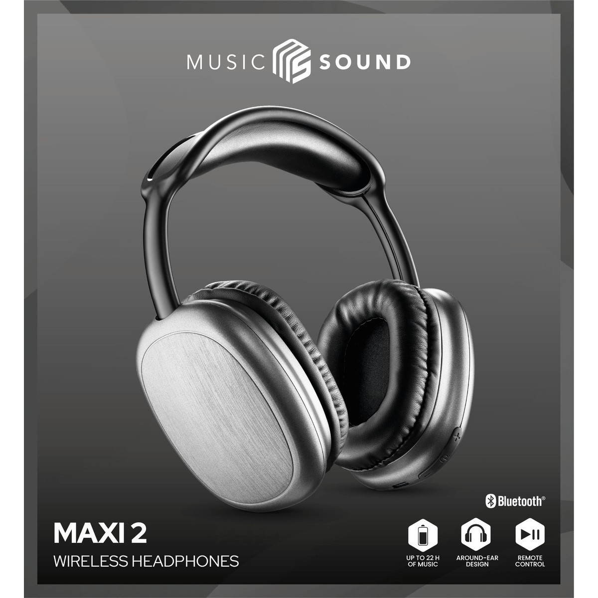 Kufje Cellularline Music Sound MAXI2 BTHEADBMSMAXI2K, wireless, të zeza