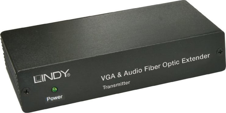 Zgjatues sinjali VGA me audio Lindy 32541, fibër optike 750m, Full HD 1080p