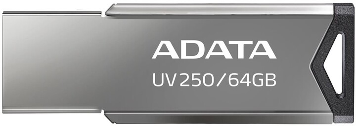 USB ADATA UV250 - 64GB, i argjendtë