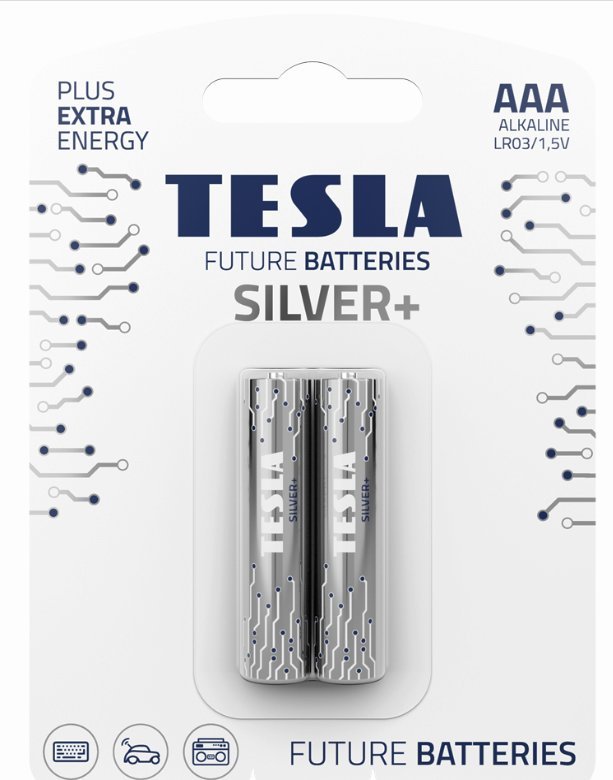 Bateri alkaline Tesla Silver+, AAA, paketim 240 copë