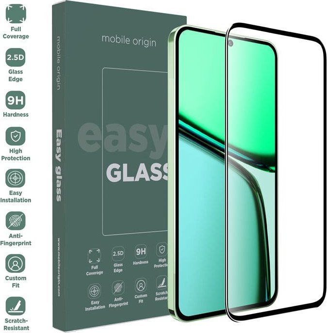 Xham mbrojtës ekranit Mobile Origin EasyGlass për Realme C67 5G, i tejdukshëm