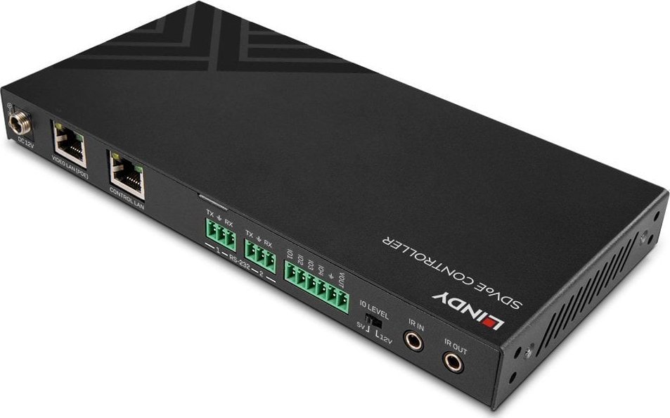 Kontroller AV mbi rrjet Lindy SDVoE Controller, deri 4K, lidhje me kabllo, i zi