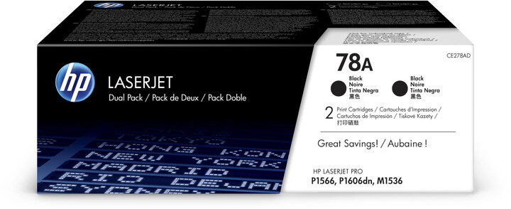 Set dopio i tonerëve HP CE278AD, të zinj