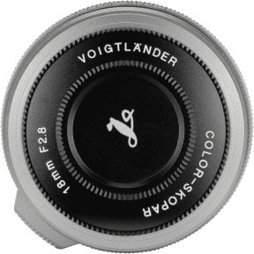 Objektiv Voigtlander Color Skopar 18mm f/2.8, për Fujifilm X, argjendtë