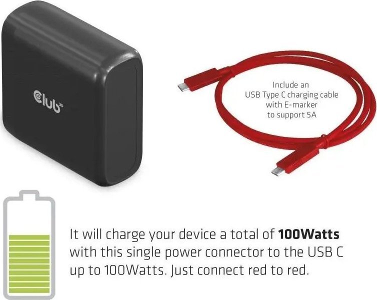 Stacion docking Club 3D CSV-1565, USB-C, DisplayPort dhe HDMI, i zi