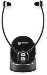 Безжични слушалки Geemarc CL7370, chin strap, со микрофон, црни