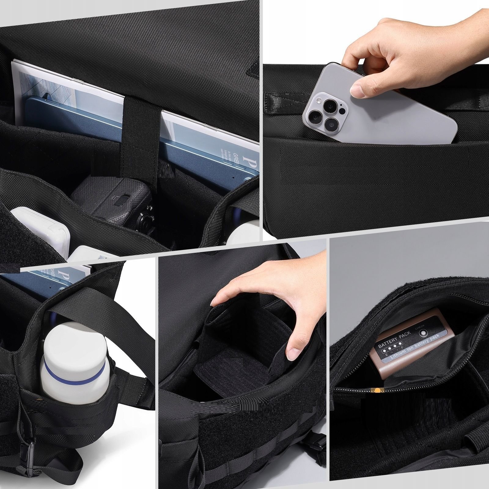 Çantë shpatullash për kamerë Ulanzi BC08 B010, 9L, poliestër, e zezë