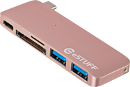 Практичен, стилски USB-C eSTUFF USB C Slot-in Hub Rose
