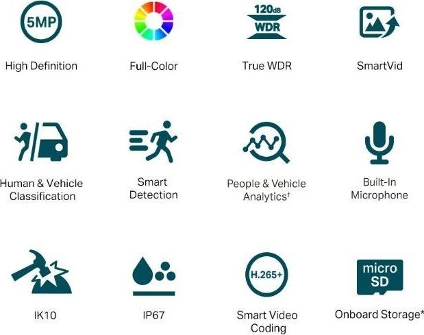Kamerë sigurie TP-Link VIGI C250, 5MP, dome, e bardhë e zezë
