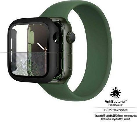Mbrojtës ekrani PanzerGlass Full Body për Apple Watch 7 41mm, xham i temperuar, i zi
