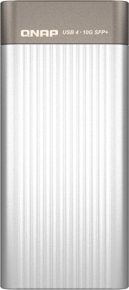 Adapter rrjeti QNAP USB 4 Type C në 10GbE SFP Plus, 10000 Mbit/s, gri