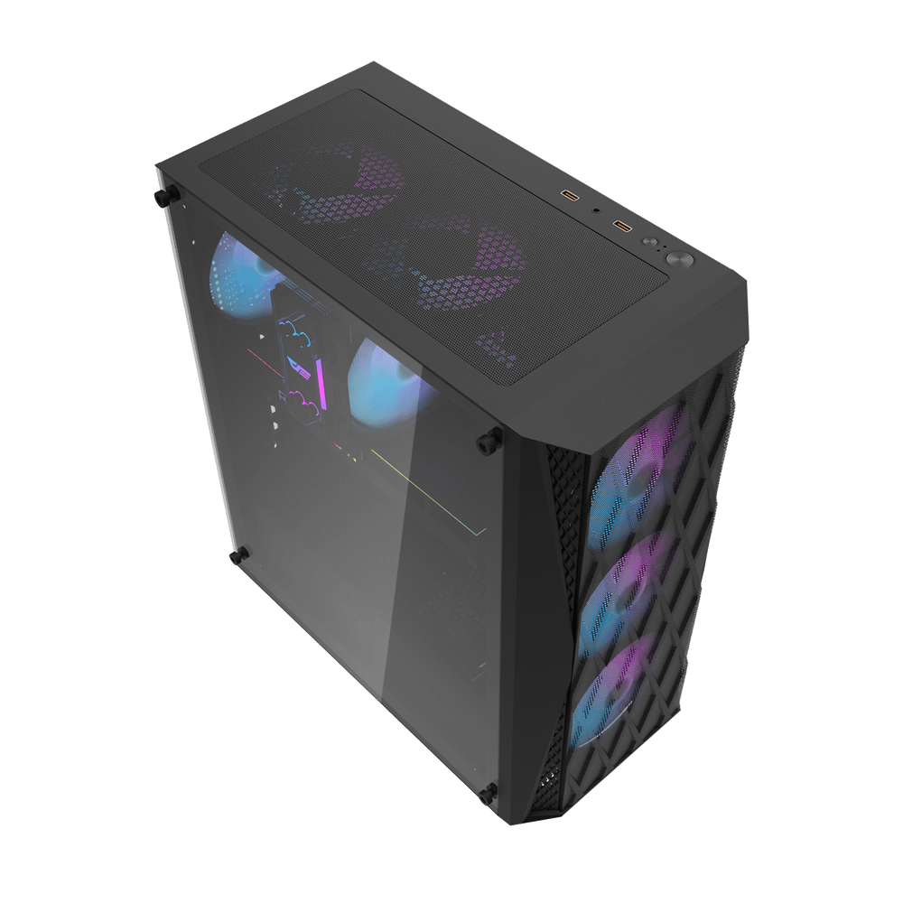 Kasë kompjuteri Darkflash DK352 Plus, e zezë