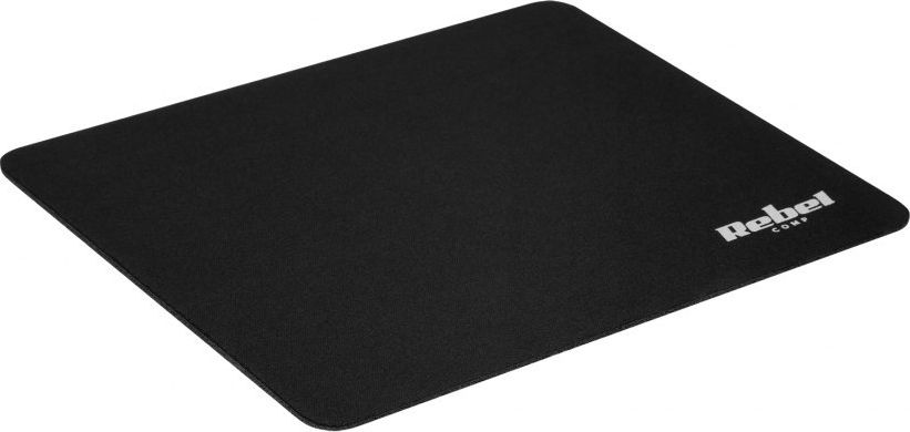 Mouse pad Rebel KOM1190, sipërfaqe pëlhure, pjesë gome kundër rrëshqitjes, i zi