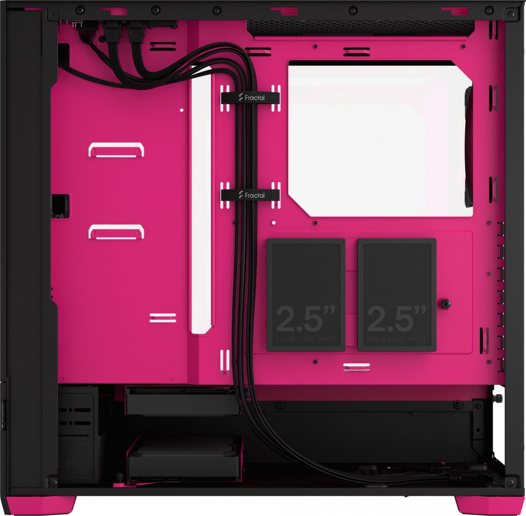 Kasë Pop Air RGB TG (FD-C-POR1A-03), e zezë/rozë