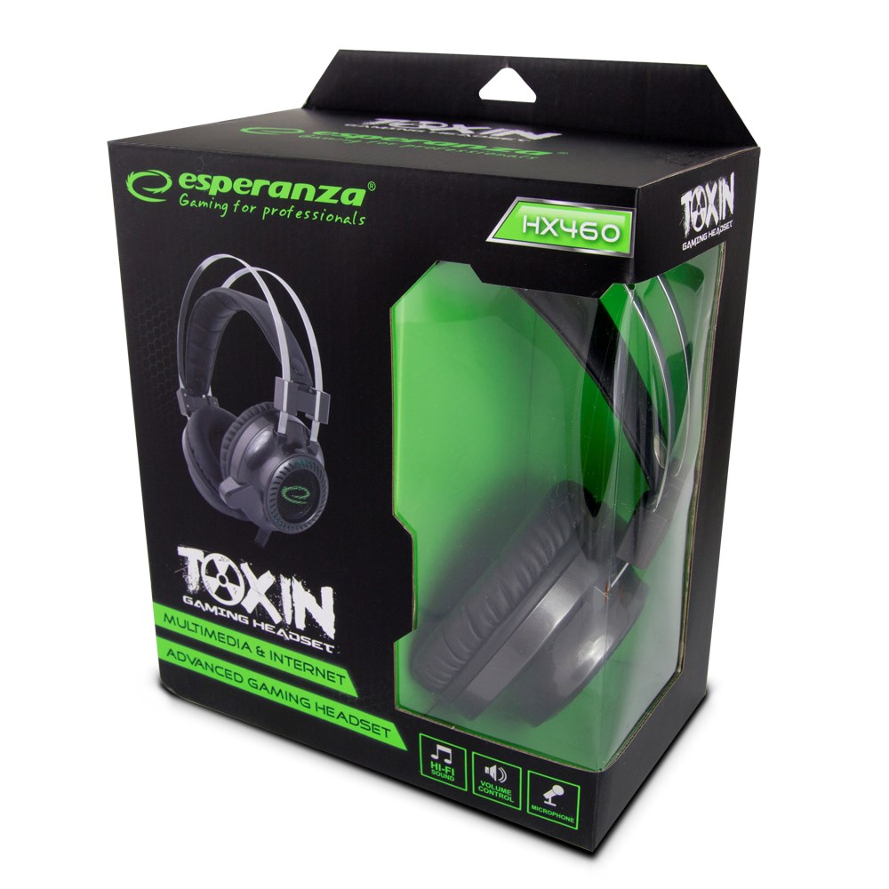 Kufje in-ear Esperanza EGH460 Toxin, të zeza