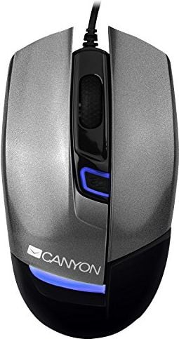 Maush gaming Canyon Jedi, me kabllo, 1600 DPI, gri argjendtë