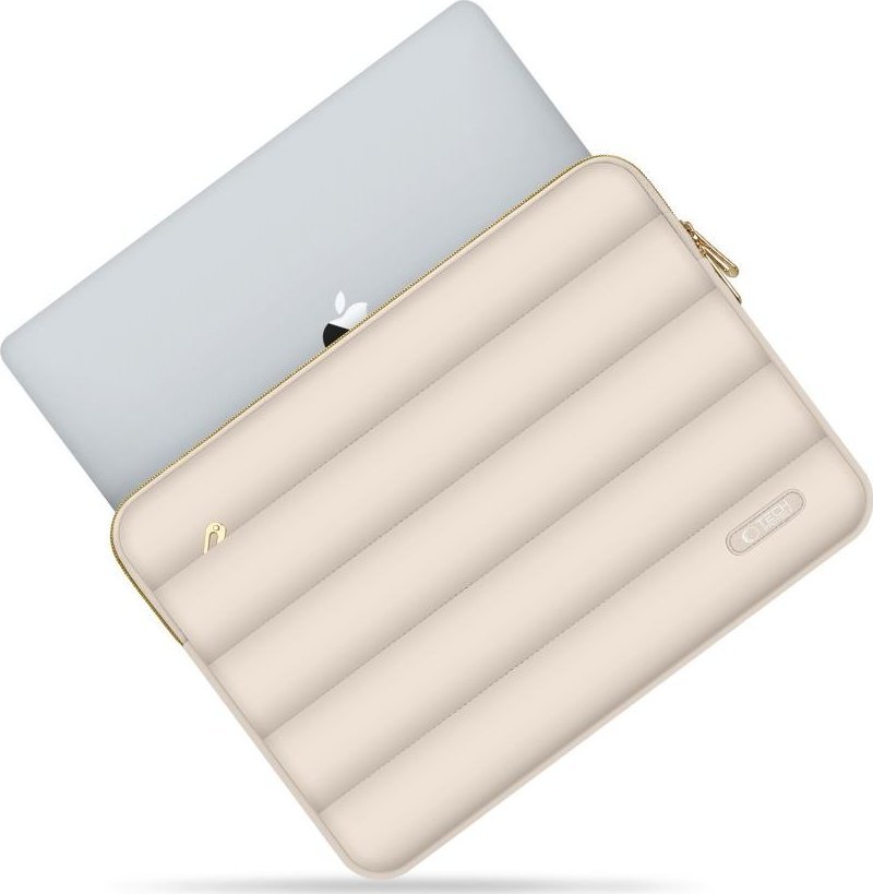 Заштитна навлака Tech-Protect Puffy, за лаптоп 13-14\", со џеб за додатоци, сива