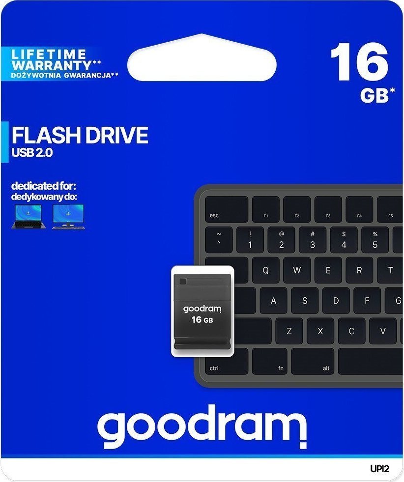 USB гуудрам пиколло, 16GB, USB 2.0, црна