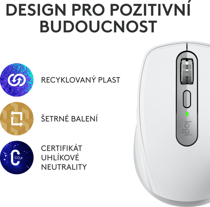 Maus Logitech MX Anywhere 3S, i bardhë