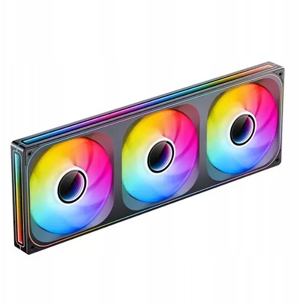PC вентилатори Jonsbo ZA-420, 3x140mm PWM, ARGB, црни