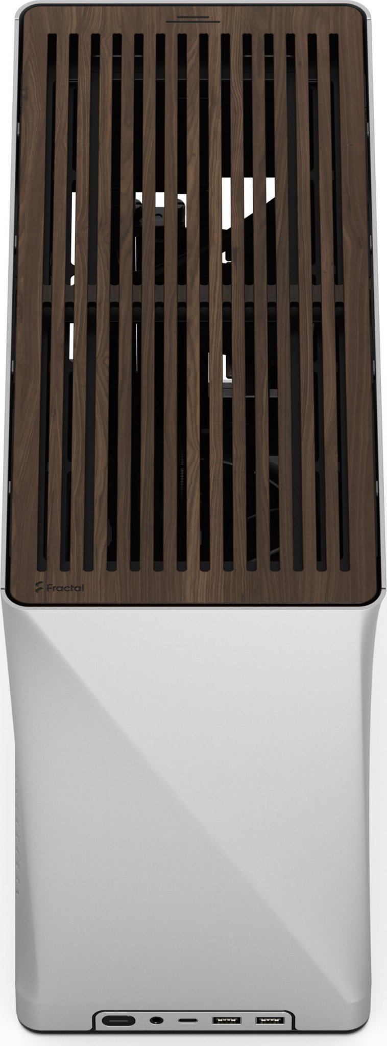 Kuti PC Fractal Design Era 2, Mini Tower, alumini, argjendtë