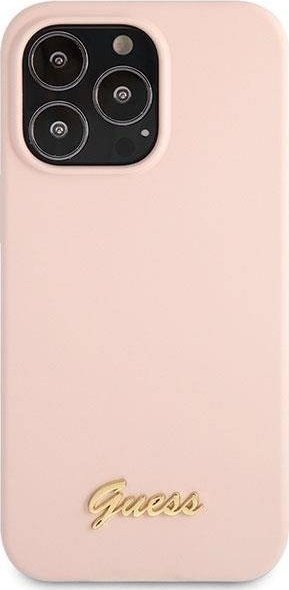 Mbulesë telefoni Guess GUHCP13XLSLMGLP, për iPhone 13 Pro Max 6.7", silikon, rozë e çelët