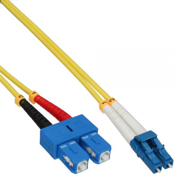 Kabllo optike patchcord InLine LC/SC, 9/125µm, OS2, 15m