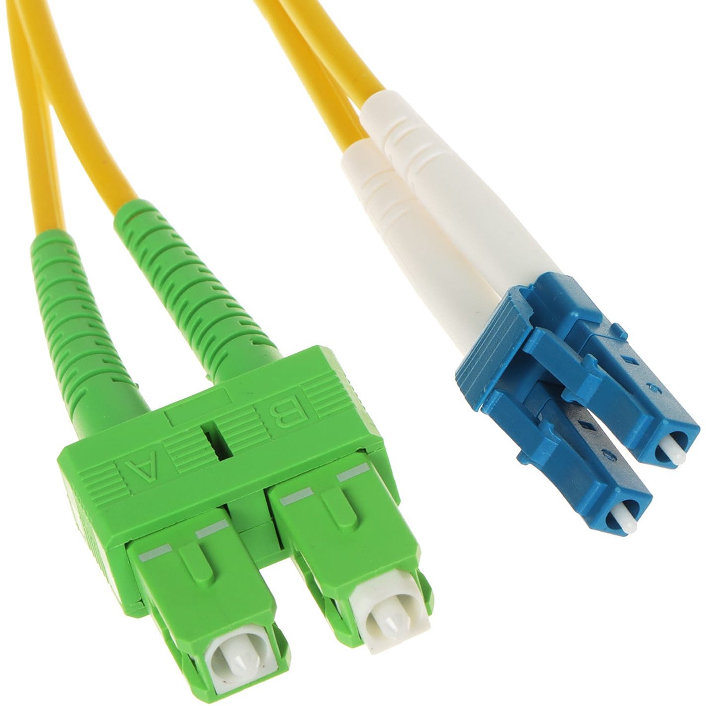 Kabllo optik SINGLE-MODE ULTIMODE PC-2SC-APC/2LC-5, duplex, 5 m, e verdhë