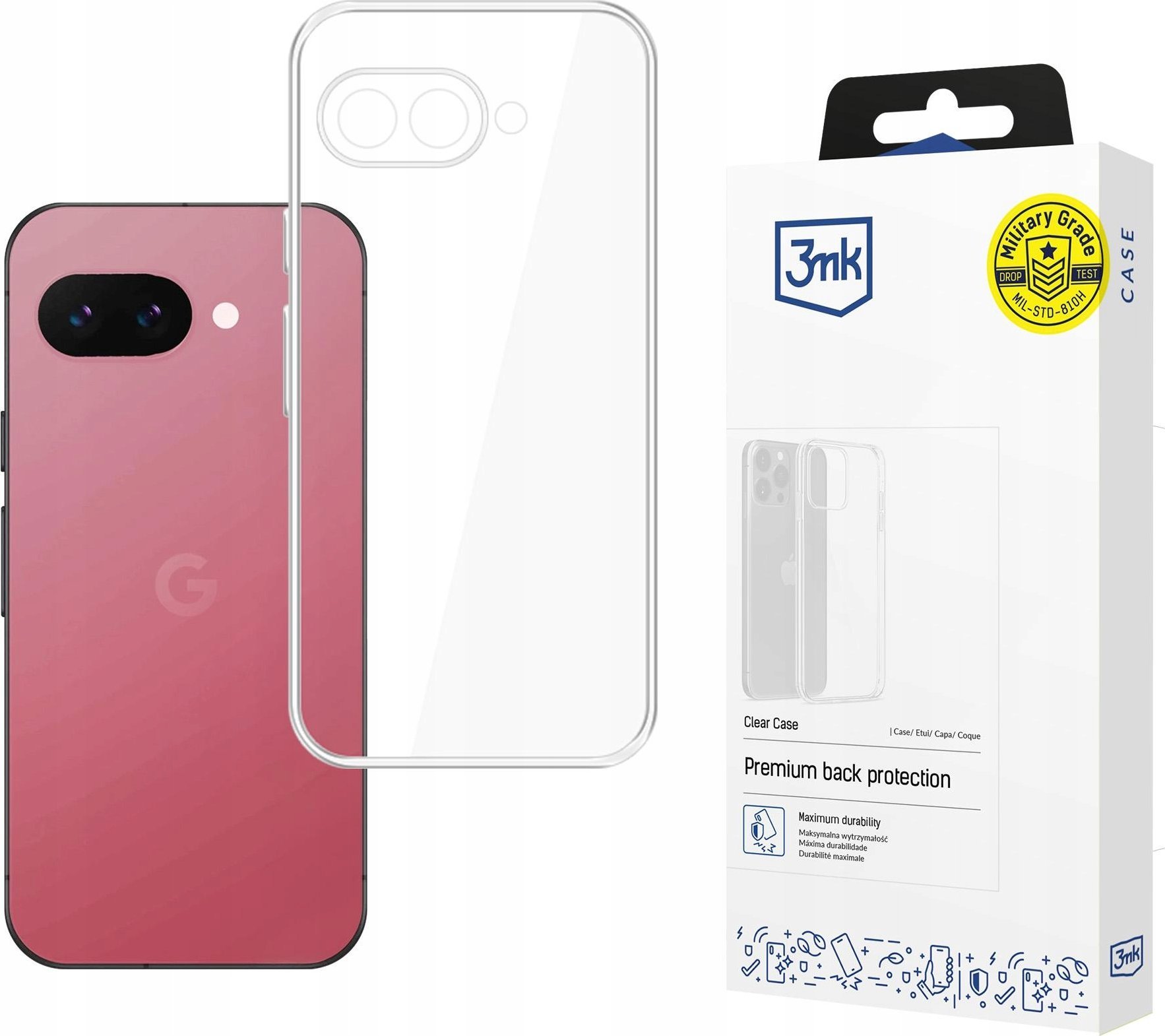Mbulesë telefoni 3mk Clear Case për Google Pixel 9A, transparente