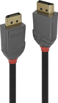 Kabllo Lindy DisplayPort në DisplayPort, 0.5m, e hirtë