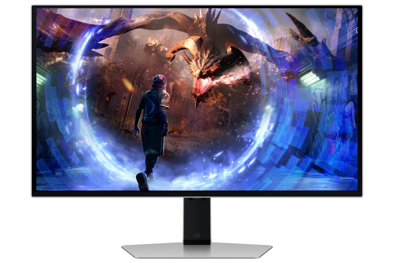 Monitor Samsung Odyssey G6, 27", OLED, QHD, 360Hz, i bardhë