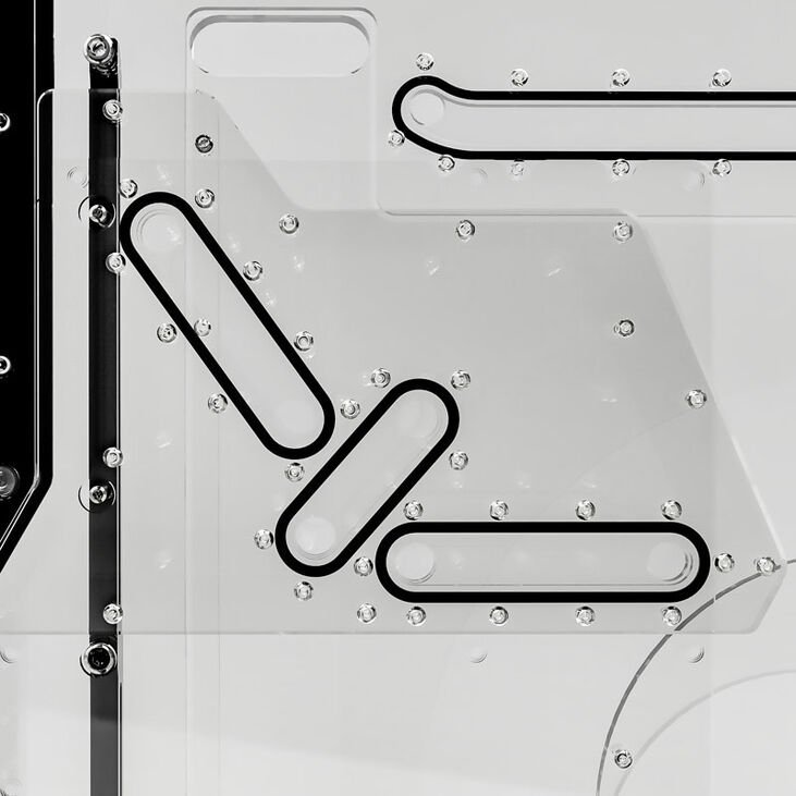 Pllakë distro Singularity Computers Spectre 2.0 Elite, anësore, akrilik, e zezë