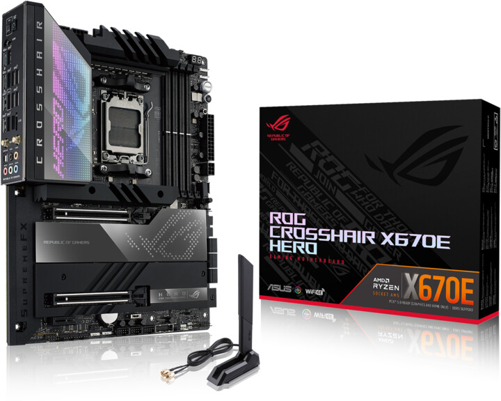 Pllakë amë ASUS ROG CROSSHAIR X670E HERO - AMD X670