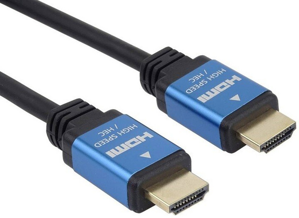 Кабел PremiumCord HDMI 2.0b, M / M, 4Kx2K @ 60Hz, висока брзина + интернет, позлатени конектори, 3м., црна боја