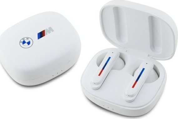 Kufje pa tela BMW M Sports BMBEMIATP20LOH, Bluetooth TWS, me kuti karikimi, të bardha