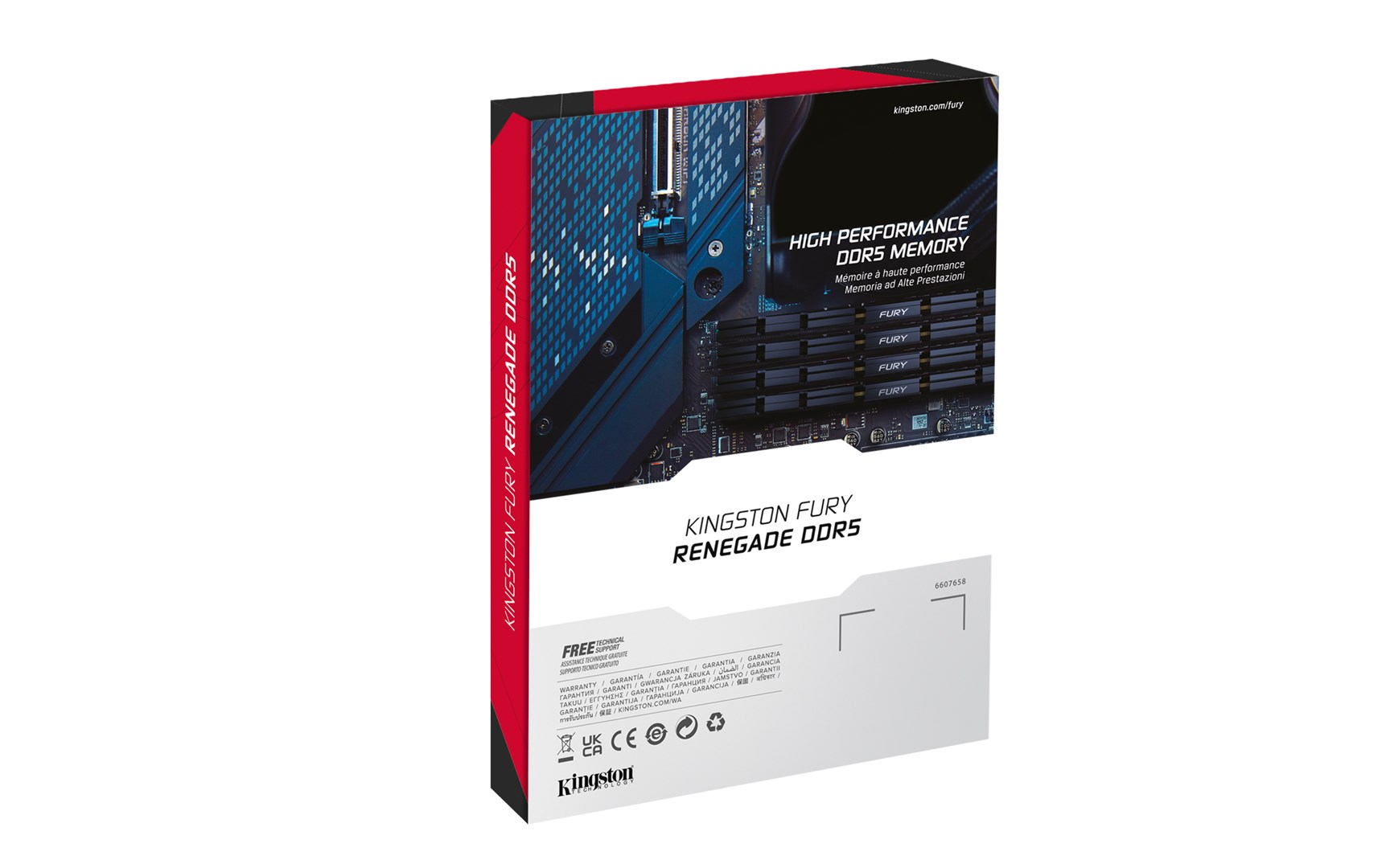 Memorie KINGSTON FURY Renegade DDR5, 48GB, 6400MHz, CL32, e argjendtë/e zezë