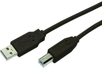 Кабел MediaRange USB A - USB B (MRCS101), 1.8m, црн
