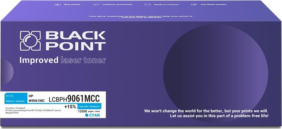 Toneri Black Point LCBPH9061MCC, zëvendësim për HP W9061MC, cyan