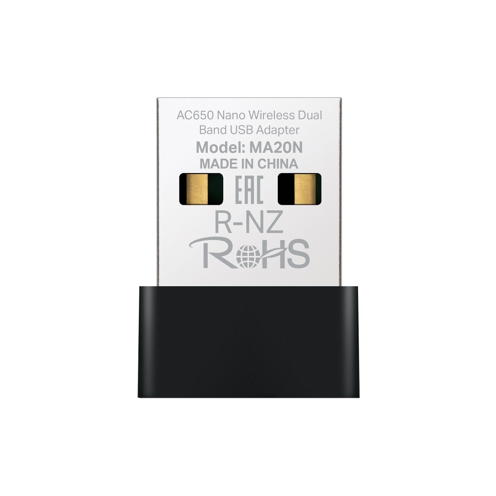 Kartë rrjeti Mercusys MA20N, USB 2.0, 433 Mbps, e zezë